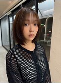黒髪ボブルフネビージュ小顔ワンレン