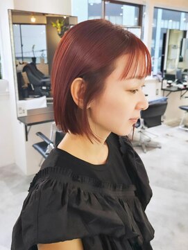 エイス 梅田 中津(Ace) ぷつっとボブ × ピラミンゴカラー