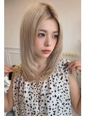 明るめ可愛いセミロング