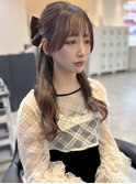 【西塔】リボンハーフアップアレンジ