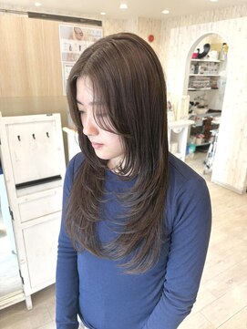 シュガー 仙台宮城野区(&Sugar) 【韓国風】レイヤーカット×マロンブラウン