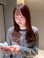 コルプラス(col +plus)&nbsp;レイヤーカット/ブリーチなしピンクブラウン
