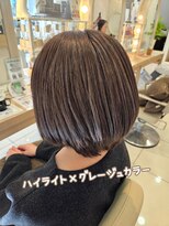 ミーサ(MYSA)&nbsp;白髪ぼかしハイライト×グレージュカラー