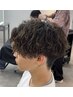 メンズカット+パーマ+眉毛カット¥9000
