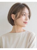 大人ショート 白髪ぼかし 白髪染め ハイライト 40代50代60