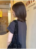 〈浅草 半個室〉くびれボブくすみオリーブベージュ