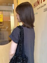 ヒントステーション(HINTSTATION) 〈浅草 半個室〉くびれボブくすみオリーブベージュ