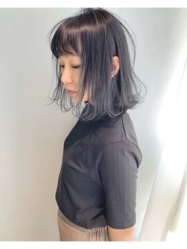 クラン(clan) clanクラシカル小顔ボブ×ネイビーカラー