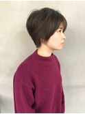 ショートボブ/ダークカーキ