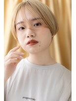 カバーヘア ブリス 戸田公園西口店(COVER HAIR bliss) ハイトーンカラー小顔マッシュ金髪ボブTb2戸田公園10代20代30代
