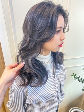 ヴィーヴォ 天六店(VIVO) 【VIVO】ラベンダーグレージュ アッシュグレー 暗髪カラー透明感