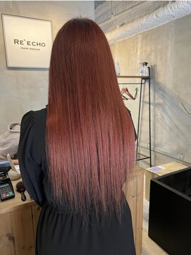 ルフレ 新宿本店2nd(Reflet) レッドカラー＆プルエクステ