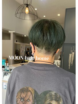 ムーンヘアホーム(MOON hair home) モスグリーン×マッシュ