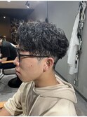 #ベリーショート#ダークアッシュ#ニュアンスパーマ#韓国マッシュ