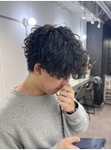 波巻きツイストスパイラルパーマ