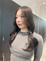 ロンドシエル 横浜(Lond ciel)&nbsp;レイヤーカット顔周り前髪韓国ミディアムロング/横浜