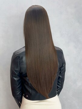 アイティーバイアルバム 藤沢店(IT by ALBUM) オリーブベージュロングおくれ毛顔周りレイヤー_ba537462