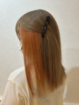 ヘアーサロン リアン 熊谷2号店(hair salon Rien) ミルクティーベージュ×オレンジ!
