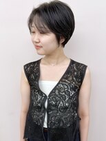 ラウンジ モリオ イケブクロ(Lounge MORIO Ikebukuro) 黒髪ショートくびれショート丸みショートボブ20代30代40代耳掛け