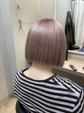 アンディアーモ サカエ(ANDIAMO SAKAE) ボブ×ホワイトピンクグレージュ