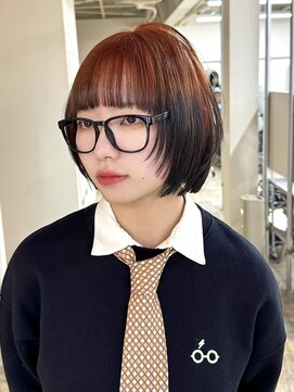 ファンド 千葉(fand) レイヤーボブ×ルーツカラー/ボブ/顔まわりカット/千葉駅◎RYO