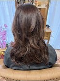 落ち着いた白髪染めで艶感◎