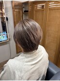 ミルクティーグレージュショートボブ