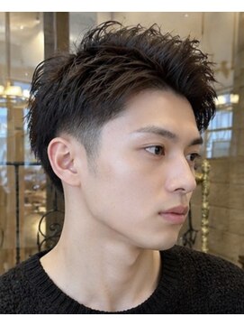 ルチア ヘア ステラ 京都店(Lucia hair stella) メンズ京都河原町メンズパーマツイストスパイキーショート学割