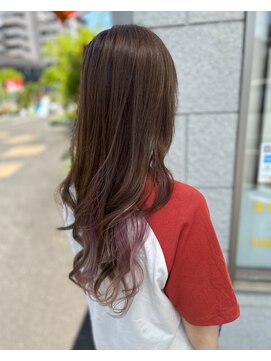 セットアップ 岡山北長瀬店(SET-UP) レイヤーカット/デザインカラーミルクティーブロンド