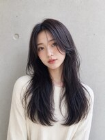 ラックスビーギャラリー なんば駅前店(LUXBE GALLERY) 髪質改善 暗髪 大人ウェーブレイヤーロング