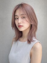トリニティ(trinity)&nbsp;ブリーチ ピンクベージュ ペールピンク レイヤーカット 豊見城