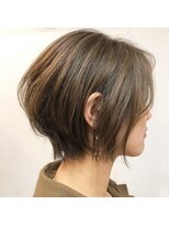 ヘアーアンドアイラッシュサロンブブ(BluBlu) 大人かわいい小顔前下がりショートボブ