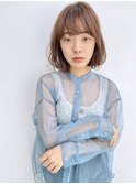 くすみブルー_ミニウルフレイヤーボブ　NOB