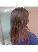 インナーカラー×レイヤースタイル ミルクチョコレート◎30代
