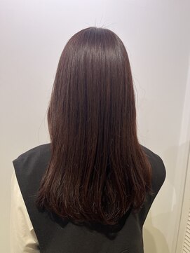 アドラーブル 万代店 (adorable) 【艶カラー】ピンクブラウン×大人可愛いロングヘア10代20代30代