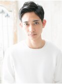 大人クールなダークアッシュオールバックショートa