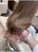 裾カラー × pink