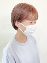 ヒビヲ(HIBIO)&nbsp;ダブルカラーピンクベージュピンクカラーケアブリーチミニボブ