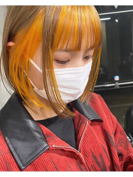 ガルボ ヘアー(garbo hair) ハイトーンカラー10代20代インナーカラーケアブリーチオレンジ