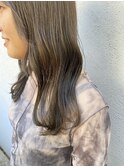 シースルーバングうる艶髪艶感似合わせカット美髪大人美人