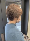 ショート/ショートボブ/グレーアッシュ