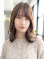ケアリー 浦和美園(Carelly)&nbsp;大人かわいい前髪セシルカットココアブラウンフリンジウェーブ