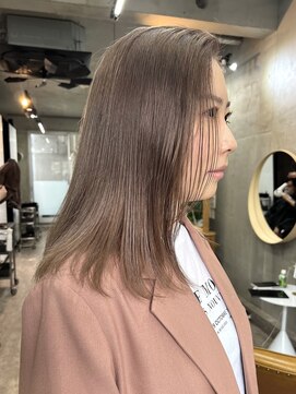 ソルトウォーター(SALT WATER) レイヤーカット/ブラウン/韓国ヘアー/ブリーチなし/恵比寿/