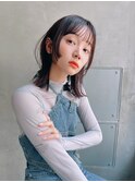 H【eitf】 原宿 表参道 姫カット/ワインレッド