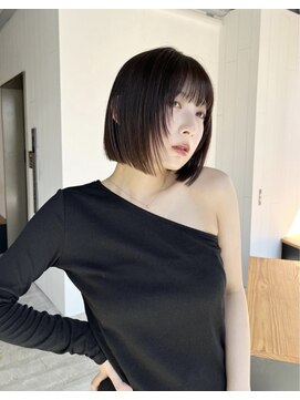 ロンドヴァリー 渋谷店(Lond vallee) ☆ハッシュボブ×髪質改善×顔周り×チャコールグレー×レイヤー