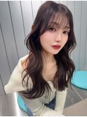 レイヤーカット/韓国ヘア/縮毛矯正/髪質改善/センターパート/