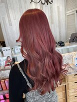 ラグーン(LAGOON)&nbsp;暖色/ブリーチ/レッド/ピンク/ロング/ケアブリーチ