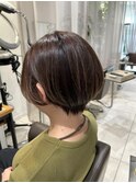 丸みショートボブ/ショート/くせ毛