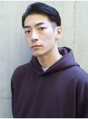 スーツ短髪ツーブロック束感モテる黒髪シークレットパーマ流行