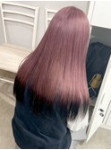 エンドカラー裾カラーチェリーレッドラベンダーピンクカラー横浜